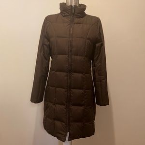 Michael Kors chocolate brown puffer coat